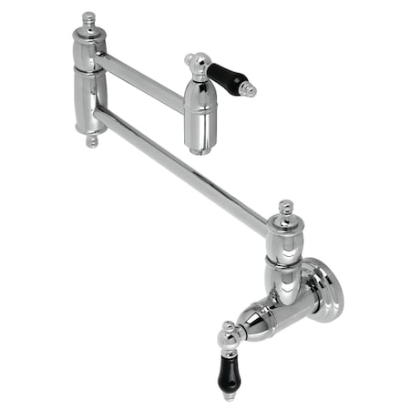 Kingston Brass KS3101PKL Duchess Wall Mount Pot Filler, Polished Chrome KS3101PKL